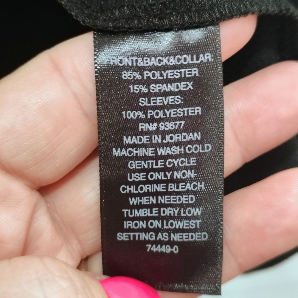 WORTHINGTON BLACK SHEER LONG SLEEVE TOP WOMEN SM DARK COTTAGECORE FAIRY GRUNGE - Picture 3 of 4